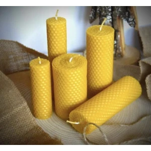 Beeswax Bal Ve Mum Doğal El Yapımı 5 Li Set Dekoratif Balmumu Mum