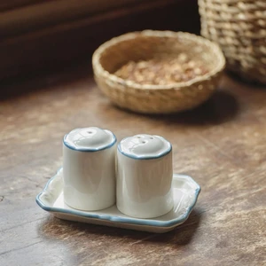 Bella Maison Mabel Stoneware Tuzluk-Biberlik Mavi