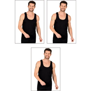 Özkan Underwear Özkan 11406 3'lü Paket Erkek %100 Pamuklu Ribana Esnek Rahat Kalın Askılı Örme Atlet