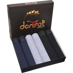 Donset İç Giyim Erkek Desenli Boxer - 6'lı Özel Kutusunda