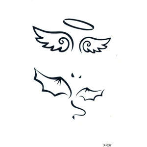 Gerçekci Unisex 2 Li Melek Kanat Minimal Geçici Dövme Tattoo