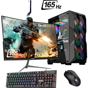 Milotic x I7-10700F 16GB 256GB M.2 Nvme GTX1660S 6gb 24" 165Hz Oyuncu Masaüstü Bilgisayarı