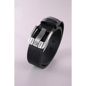 William Polo Italyan Deri Siyah 115 cm Erkek Tokalı Kemer