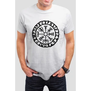 Viking Baskılı Beyaz Unisex T-Shirt C491