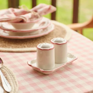 Bella Maison Pavia Stoneware Tuzluk-Biberlik Gülkurusu