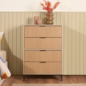 Just Home Prestige 4 Çekmeceli Şifonyer - Vizon / Yunus - 70 cm