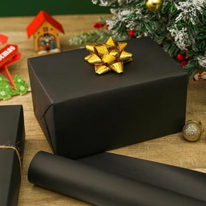 Roco Paper Co. Roco Paper Siyah Ambalaj Kağıdı Çift Yüzlü 80 gr 10 Adet 70 x 100 cm