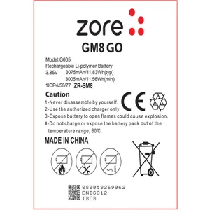 ZORE General Mobile 8 Go Quality Batarya