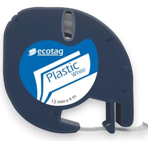 Dymo Muadili Şerit Etiket Plastik Beyaz 12 mm x 4 mt