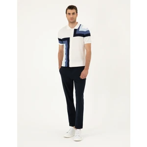 Pierre Cardin Erkek Lacivert Carrot Fit Jogger Kanvas Pantolon 50289230-VR033