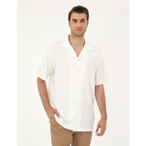 Pierre Cardin Erkek Beyaz Regular Fit Örme Gömlek 50286124-VR013