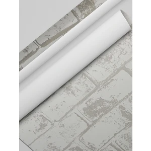 Süper Dekor SF 611 Beyaz Renkli Doğal Taş Tuğla Görünümlü Yapışkanlı Folyo