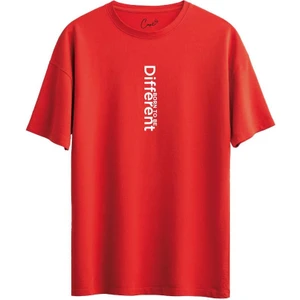 Pamuklu Different Baskılı Siyah Oversize Tişört