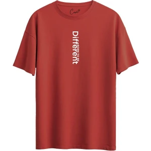 Pamuklu Different Baskılı Siyah Oversize Tişört