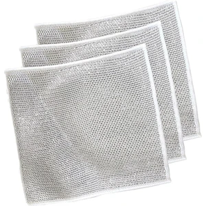 Bulaşık Ovma Ovalama Yanmış Yağ Ağır Kir Bezi Teli Telli Bez - 20X20 Cm. - 3 Adetlik Paket