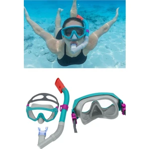 Spark Wave Snorkel Set Dalış Maskesi Deniz Havuz Yüzücü Gözlüğü Gözlük Maske- Yeşil - (14 Yaş Üstü ) - 24068