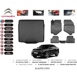 Citroen C4X 2024 Model 3D Bagaj Havuzu+3d Havuzlu Paspas Seti Tam Uyumlu