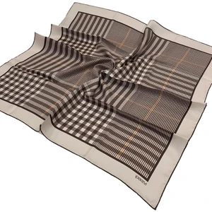 Twill İpek Eşarp - Shepherd Ekose - Taş