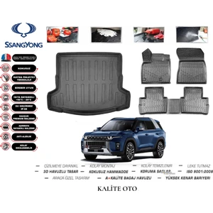 Ssangyong Torres Evx 2024 Model 3D Bagaj Havuzu+3d Havuzlu Paspas Seti Tam Uyumlu