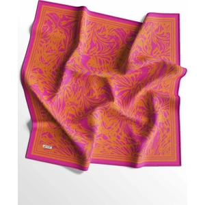 Dalgalı Desen Pembe Soft Pamuk Eşarp