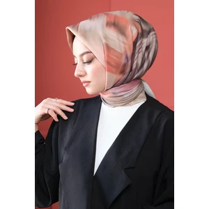 Abstrakt Desen Pembe Pamuk Eşarp