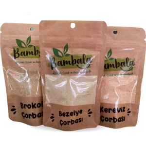 Haftalık 3'lü Çorba Paketi ( 3X50G) kereviz, brokoli, bezelye çorbası