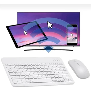 Alfa MEC Apple iPad Pro 13 2024 Uyumlu Kablosuz Bluetooth Klavye+Mouse Set