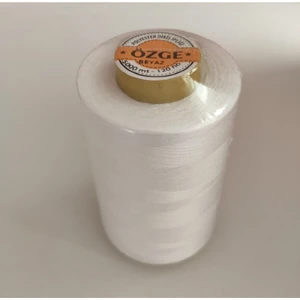 Atmaca Tuhafiye 5000 Metre Beyaz Dikiş Ipi Bobin, Makara Ipi