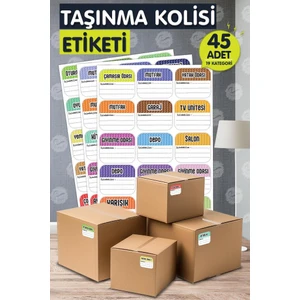 Tuğset Etiket 45 Adet Yapışkanlı Taşınma Kolisi Etiketi