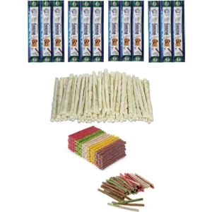 25 Li Renkli Munchy Ödül Çubuğu +160 Lı Burgu Çubuk + 4 Paket Kuzulu Stick Köpek Ödülü