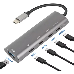 FXN-60W Type C To USB 3.0 Pd Çoklayıcı 60W Şarj Adaptörü Usb-C Çoklayıcı Çevirici