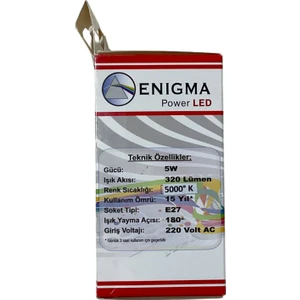 Inci LED Ampul E27 5W 5000K IP20 450LM