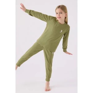 U.S. Polo Assn. Kız Çocuk Yeşil  Pijama Takımı