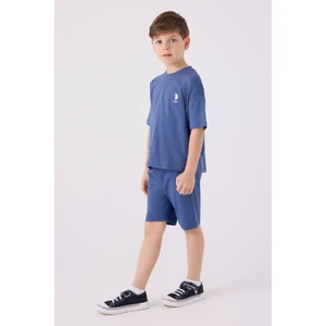 U.S. Polo Assn. Erkek Çocuk Indigo Bermuda Takımı