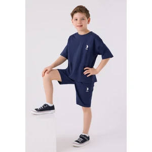 U.S. Polo Assn. Erkek Çocuk Koyu Indigo Bermuda Takımı