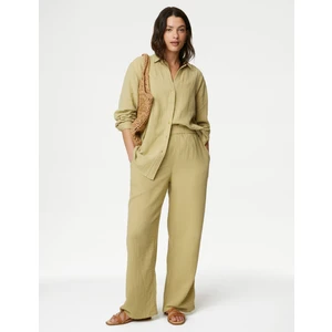 Marks & Spencer Saf Pamuklu Relaxed Fit Plaj Pantolonu