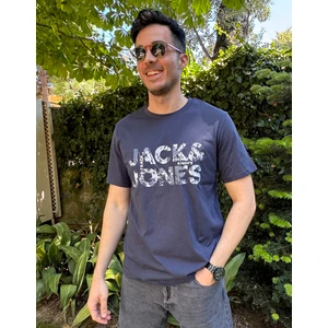 Jack & Jones Bisiklet Yaka Logolu Tisört - Techlogo