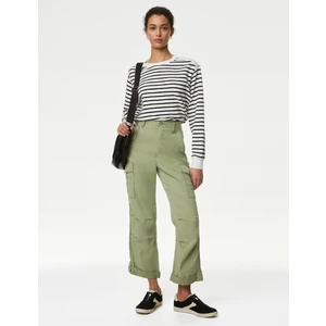 Marks & Spencer Lyocell™ Straight Leg Crop Kargo Pantolon