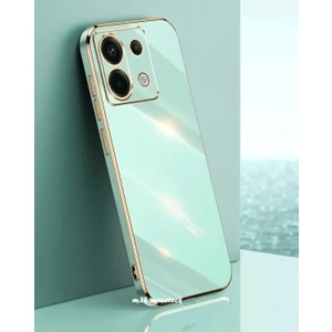 M.tk moveteck Xiaomi Redmi Note 13 Pro 4g Kılıf Kamera Korumalı Parlak Gold Kenarlı Altın Detaylı Yumuşak Silikon