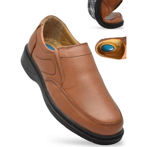 7878 Ortopedik Taban Siyah  Deri Erkek Ayakkabı Mevsimlik