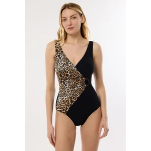 4306 Leopar Desenli Toparlayıcı Mayo