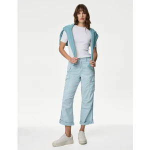 Marks & Spencer Lyocell™ Straight Leg Crop Kargo Pantolon