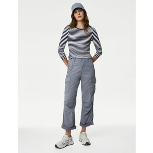 Marks & Spencer Lyocell™ Straight Leg Crop Kargo Pantolon