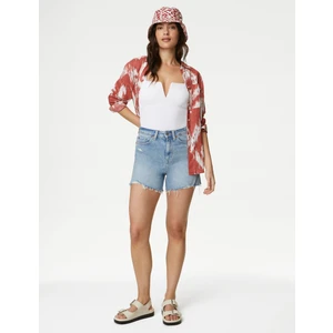 Marks & Spencer Relaxed Fit Uzun Kollu Keten Gömlek