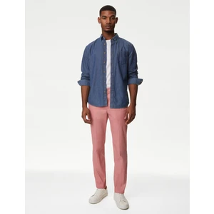 Marks & Spencer Regular Fit Hafif Dokulu Chino Pantolon