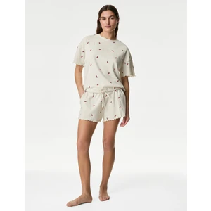 Marks & Spencer Regular Fit Kısa Kollu Pijama Üstü