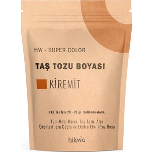 Hw - Toz Boya - Taş Tozu Boyası - Hobi Harcı Boyası - Mum Boyası 100 gr - Kiremit