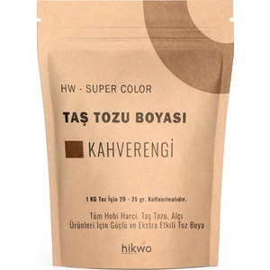 Hw - Toz Boya - Taş Tozu Boyası - Hobi Harcı Boyası - Mum Boyası 100 gr - Kahverengi