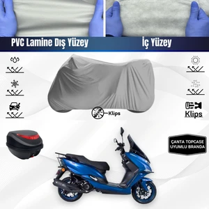 Ultra Shop Arora Safari Pro Motosiklet Branda Top Case Çanta Uyumlu Su Geçirmez Motor Branda