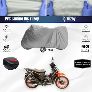 Ultra Shop Arora Smart 50 Motosiklet Branda Top Case Çanta Uyumlu Su Geçirmez Motor Branda